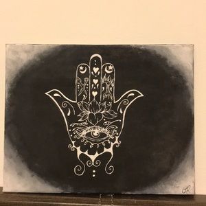 Hand mandala painting